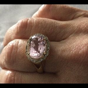 14 K Yellow Gold Kunzite Ring